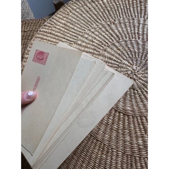 Postcards 2 cents Red Benjamin Franklin Blank Unused Postal Post Cards - Picture 7 of 8